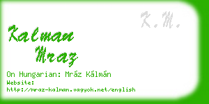 kalman mraz business card